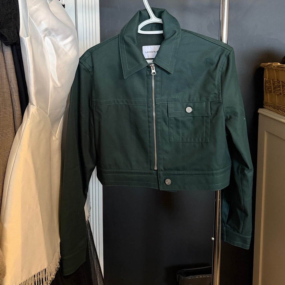 Lacoste Women's Dark Green Utility Jacket